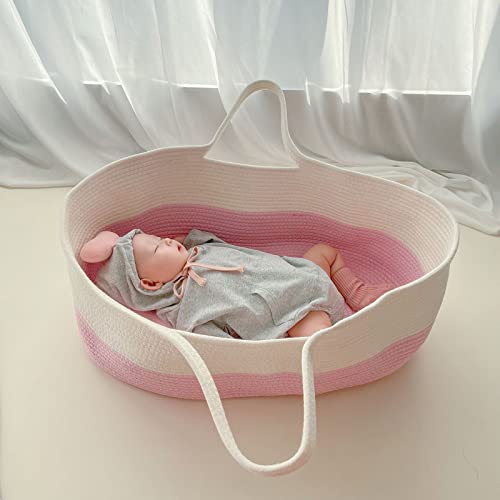 Yuehuamech Baby-Baby-Korb Tragbares Babybett Handheld Moses-Korb Baumwollseil Kleinkinderbett Baby-Bettwäsche Babyschlafsack für Outdoor Reisen Auto von Yuehuamech