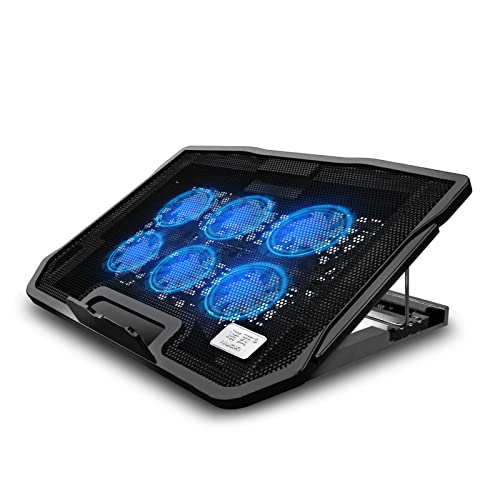 Yuehuamech Cooling Pad Quiet Slim Notebook Cooler Computer Chill Mat Gaming Notebook Cooler Comfort Notebook Cooler with 6 Quiet Fans Adjustable Height Stand Yuehuamech Cooling Pad Quiet Slim Notebook Cooler Computer Chill Mat Gaming Notebook Cooler Comfort Notebook Cooler with 6 Quiet Fans Adjustable Height Stand von Yuehuamech