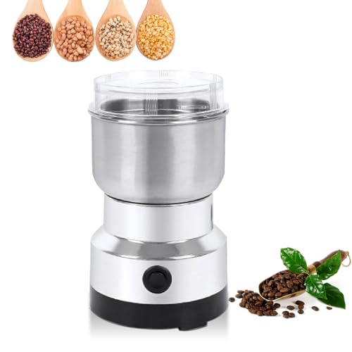Yuehuamech Elektrische Getreidemühle Gewürz Superfine Mühle Smash Maschine Elektrische Mühle Mini Mühle Trichter Küchenmaschine für Getreidenüsse Würzen Kaffeebohnen Getreide Reis 300g von Yuehuamech