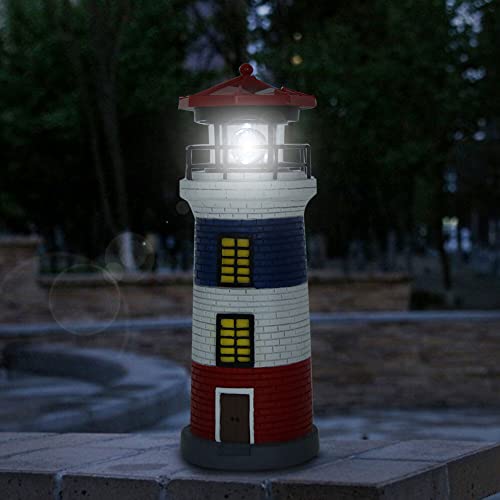 Yuehuamech Solar Garten Leuchtturm LED Solarbetriebene Leuchtturm Statue Rotierende Außenleuchte wasserdichte Solar LED Rotierende Lampe für Garten Hof Rasen Outdoor Handwerk Ornament Dekor Yuehuamech Solar Garten Leuchtturm LED Solarbetriebene Leuchtturm Statue Rotierende Außenleuchte wasserdichte Solar LED Rotierende Lampe für Garten Hof Rasen Outdoor Handwerk Ornament Dekor von Yuehuamech