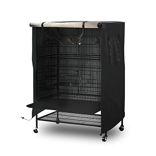 Yuehuamech Vogelkäfig-Abdeckung, wasserdicht, Sonnenschutz, extra groß, staubdicht, für Sittiche, Wellensittiche, Aras, 130 x 96 x 59 cm von Yuehuamech