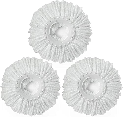 Mopp Ersatzkopf für 360° Spin Magic Mop, Wischmopp Ersatz, Mikrofaser Spin Mop Nachfüllungen, runde Form Standard Universalgröße (3er-Pack) von Yueiehe