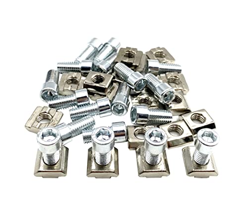 35 Stück M8 T Spur Gleitmutter,3030 Serie T Nutmutter 8,Aluminium Gleitmutter mit Gewinde und Schrauben für verschiedene DIY Projekte von Yuejizhe