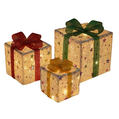 Yuemeuy Christmas Beleuchtete Geschenkboxen,Beleuchtete Weihnachtskisten Figuren - 3-TLG. Deko Mit Fernbedienung Für Schlafzimmer Wohnzimmer Terrasse Garten Unter Den Baum Yuemeuy Christmas Beleuchtete Geschenkboxen,Beleuchtete Weihnachtskisten Figuren - 3-TLG. Deko Mit Fernbedienung Für Schlafzimmer Wohnzimmer Terrasse Garten Unter Den Baum von Yuemeuy