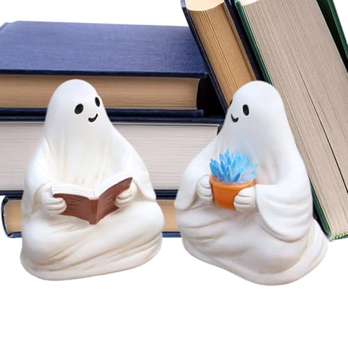 Yuemeuy Niedliche Halloween-Dekoration,Lustige Kleine Kunstharz Lesendes Gespenst Figur | Miniatur Skulptur Deko Für Bücherregal Tisch Terrasse Balkon Garten Und Fensterbank Yuemeuy Niedliche Halloween-Dekoration,Lustige Kleine Kunstharz Lesendes Gespenst Figur | Miniatur Skulptur Deko Für Bücherregal Tisch Terrasse Balkon Garten Und Fensterbank von Yuemeuy