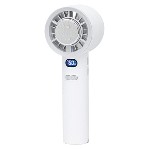 Yuemeuy Tragbare Handlüfter, Leistungsstarker Tragbarer Handventilator Wiederaufladbar, Verstellbarer Ventilator Mit LED-Anzeige Hohe Geschwindigkeit Für Outdoor Reisen Zubehör von Yuemeuy