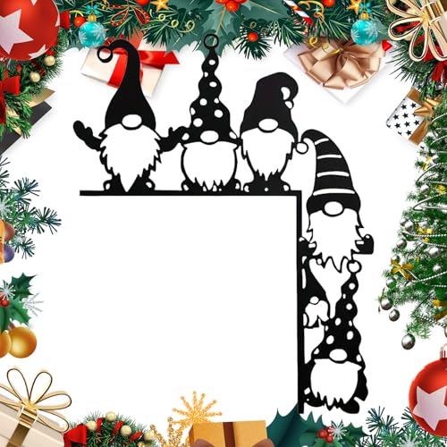 Yuemeuy Weihnachts-Tür-Eckschild, Weihnachts-Tür-Eckdekoration, Weihnachtsschild Kunst GNOME Weihnachtstürdekoration, Weihnachtsschild-Kunst, Türrahmen-Wandkunst für weihnachtliche von Yuemeuy