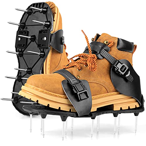 Rasenbelüfter Schuhe Gartenbelüfter-Sandalen mit Gürtelschnalle, Verbesserte Vormontierte Rasenlüfter Vertikutierer Nagelschuhe Spikeschuhe, Bodenbelüfter Werkzeug für Hof-Patio-Garten-Rasen Rasenbelüfter Schuhe Gartenbelüfter-Sandalen mit Gürtelschnalle, Verbesserte Vormontierte Rasenlüfter Vertikutierer Nagelschuhe Spikeschuhe, Bodenbelüfter Werkzeug für Hof-Patio-Garten-Rasen von Yuepin