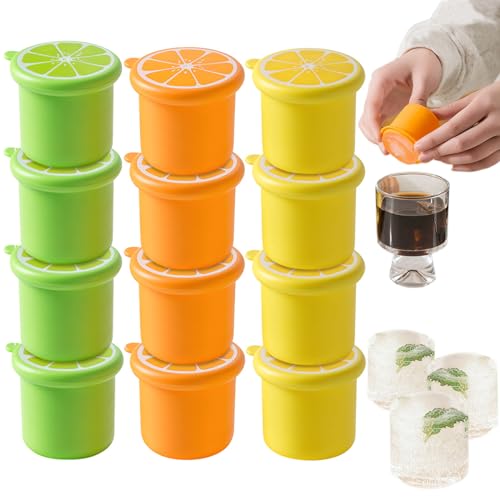 Yueser Große Eiswürfelform, 12 Stück 5cm Zitrone Eiswürfelform Lustig Eiswürfelform Groß Rund Brei Einfrieren Behälter Eiswürfelformen Eisformen Eiskugelform Eiswürfel Form Eiskugel Maker mit Deckel Yueser Große Eiswürfelform, 12 Stück 5cm Zitrone Eiswürfelform Lustig Eiswürfelform Groß Rund Brei Einfrieren Behälter Eiswürfelformen Eisformen Eiskugelform Eiswürfel Form Eiskugel Maker mit Deckel von Yueser