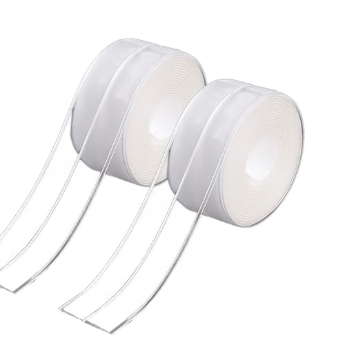 Yuexitech 2 Rollen Dichtungsband Selbstklebend，Wasserfest Fugenband Selbstklebend Anti-schimmel，Selbstklebendes Dichtungsband Dusche Für Küche,badezimmer, Toilette, Wandecke (3.2m * 38mm Transparet) von Yuexitech