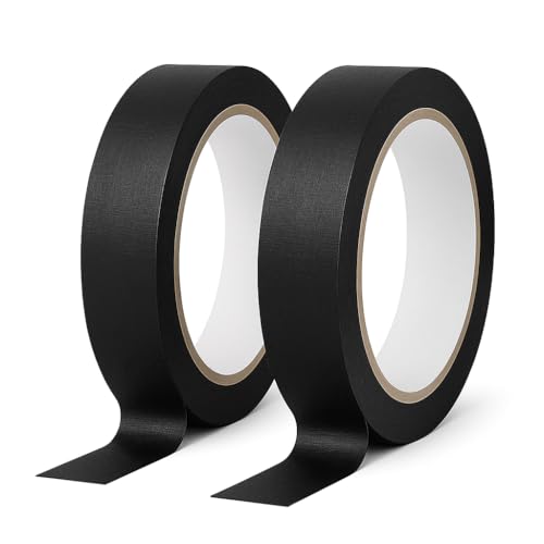 Yuexitech 2 Rollen Maler Klebeband 20mm x 50m, Schwarz Abklebeband Maler für Exakte Farbkanten Beim Streichen & Lackieren, RüCkstandslos Entfernbares Malerklebeband Yuexitech 2 Rollen Maler Klebeband 20mm x 50m, Schwarz Abklebeband Maler für Exakte Farbkanten Beim Streichen & Lackieren, RüCkstandslos Entfernbares Malerklebeband von Yuexitech