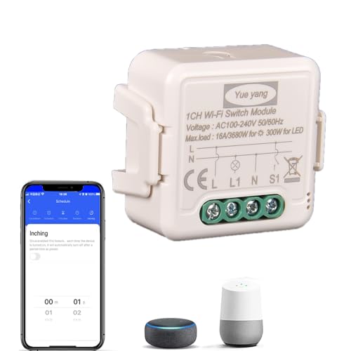 Yueyang Intelligenter Diy-Schalter für DIY Modul Smart Life/Tuya APP Fernbedienung, TRIAC, Automatik, Weiß Yueyang Intelligenter Diy-Schalter für DIY Modul Smart Life/Tuya APP Fernbedienung, TRIAC, Automatik, Weiß von Yueyang