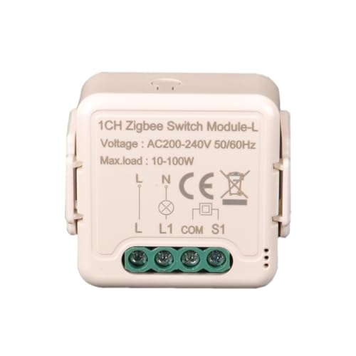 Yueyang Tuya ZigBee 3.0 Smart Switch-Modul, kein neutrales Kabel erforderlich DIY Smart Home Lichtschalter, funktioniert mit Alexa Google Home (1) von Yueyang
