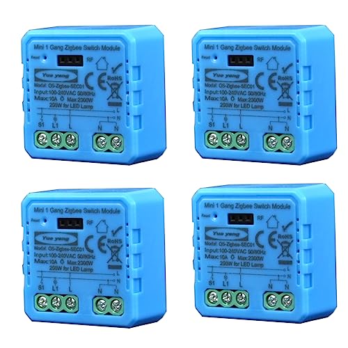 Yueyang ZigBee Mini DIY Smart Switch, APP Control, ZigBee3.0 Protocol, kompatibel mit Tuya ZBBridge/Hub Voice Control via Alexa/Google Home (4) von Yueyang