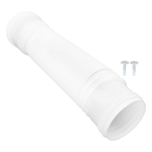 Yuezhongoo Flexible PE Rain Gutter Downspout Extension. This extendable Drain Away Extender is Designed for The Round downspouts of Outdoor Villas. (White) von Yuezhongoo
