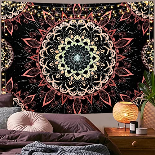 Yugarlibi Mandala Wandbehang Wandteppich Indisch Böhmisch Hippie Wandtuch Wand Deokration Rosa Lotos Tapisserie Ästhetisch für Zimmer Wohnheim Schlafazimmer, 150x130cm Yugarlibi Mandala Wandbehang Wandteppich Indisch Böhmisch Hippie Wandtuch Wand Deokration Rosa Lotos Tapisserie Ästhetisch für Zimmer Wohnheim Schlafazimmer, 150x130cm von Yugarlibi