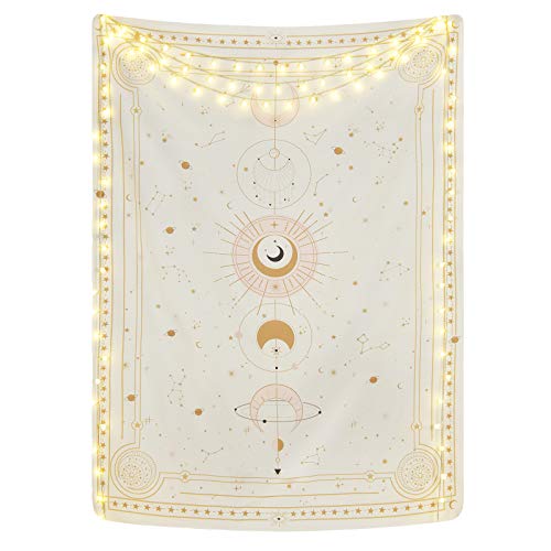 Yugarlibi Mondphasen Wandteppich Mysteriöser Konstellation Sternenhimmel Tarotkarten Wandbehang Ästhetische Retro Astrologie Wandkunst für Schlafzimmer Wohnzimmer Beige 210x150cm Yugarlibi Mondphasen Wandteppich Mysteriöser Konstellation Sternenhimmel Tarotkarten Wandbehang Ästhetische Retro Astrologie Wandkunst für Schlafzimmer Wohnzimmer Beige 210x150cm von Yugarlibi