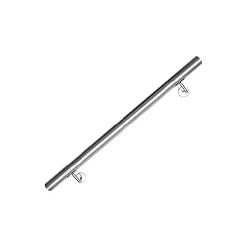 Yugodex Handlauf Edelstahl 80 CM, Geländer Treppengeländer, Handlauf Treppe mit Wandhalterung und Endkappen, Geländer Wandhandlauf Wand Treppe Rund Ø42mm, Wandhandlauf Wandhalterung Innen & Außen von Yugodex
