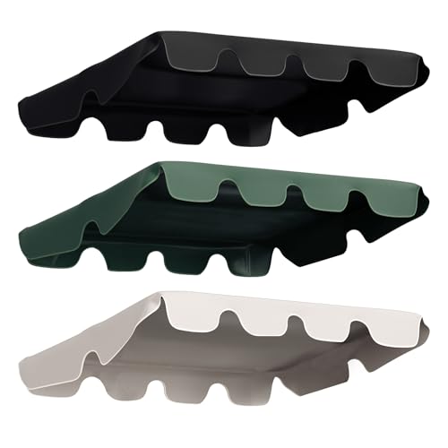 Yugodex Hollywoodschaukel Dachbezug, Anthrazit, Wasserdicht Ersatzdach für Hollywoodschaukel 3 Sitzer, Universal Ersatzdach, UV-Schutz Schaukel Dach Ersatz Bezug von Yugodex