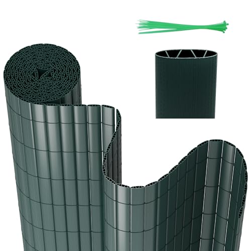 Yugodex PVC Sichtschutzmatte Sichtschutzzaun 80 x 400 cm Standard Sichtschutz W-Struktur Verstärkung Innen, Balkonverkleidung mit Kabelbindern Windschutz Wetterfest, Grün Yugodex PVC Sichtschutzmatte Sichtschutzzaun 80 x 400 cm Standard Sichtschutz W-Struktur Verstärkung Innen, Balkonverkleidung mit Kabelbindern Windschutz Wetterfest, Grün von Yugodex