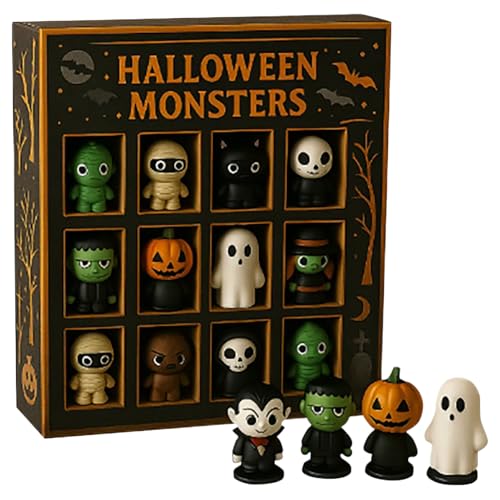 Adventsfigur 2025-12-tägiger Countdown-Kalender Figurenset,Festliche Miniatur Dekofiguren Für Wohnzimmer Schreibtisch Adventsfigur 2025-12-tägiger Countdown-Kalender Figurenset,Festliche Miniatur Dekofiguren Für Wohnzimmer Schreibtisch von Yugugomo