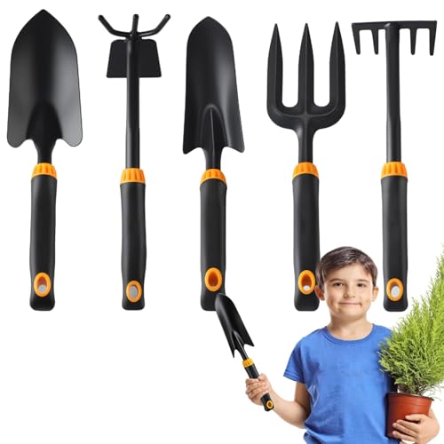 Gartenschaufel,5-TLG. Gartenschaufeln zum Graben | Gartenhandschaufel Set für Umgraben Pflanzen Gemüseanbau Beetgestaltung Balkon Hochbeet Innenbereich Gartenschaufel,5-TLG. Gartenschaufeln zum Graben | Gartenhandschaufel Set für Umgraben Pflanzen Gemüseanbau Beetgestaltung Balkon Hochbeet Innenbereich von Yugugomo