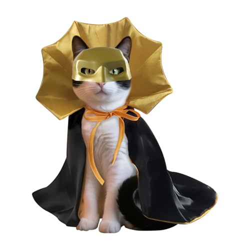 Katzen Halloween Kostüm, Katzenumhang Für Indoor Katzen, Atmungsaktives Design Katzenzubehör Für Aktivitäten Geburtstag Feiertag Ausflug Spielzeug Katzen Halloween Kostüm, Katzenumhang Für Indoor Katzen, Atmungsaktives Design Katzenzubehör Für Aktivitäten Geburtstag Feiertag Ausflug Spielzeug von Yugugomo