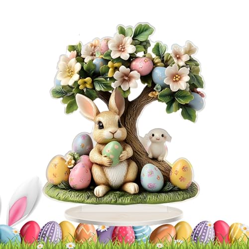 Yugugomo Ostern Deko Figuren Aus Acryl, 2D Flache Häschen Desktop Ornament, Niedliche Ostereierbaum Tischdekoration Baumschmuck, Künstliche Ostern Dekoration Für Ostern Frühling Yugugomo Ostern Deko Figuren Aus Acryl, 2D Flache Häschen Desktop Ornament, Niedliche Ostereierbaum Tischdekoration Baumschmuck, Künstliche Ostern Dekoration Für Ostern Frühling von Yugugomo