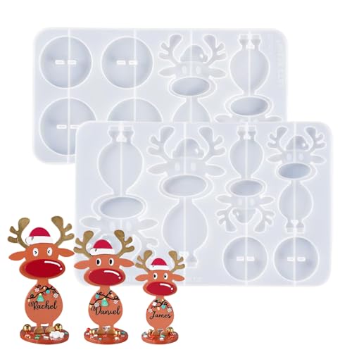 Yugugomo Weihnachts Rentier Gießformen | Weihnachts Rentier Formen Harz Gießformen | 2 Stücke Saisonale Kunsthandwerk Formen Für Festliche Epoxy Guss Ton Polymer Heimdekoration Kreativprojekte Yugugomo Weihnachts Rentier Gießformen | Weihnachts Rentier Formen Harz Gießformen | 2 Stücke Saisonale Kunsthandwerk Formen Für Festliche Epoxy Guss Ton Polymer Heimdekoration Kreativprojekte von Yugugomo