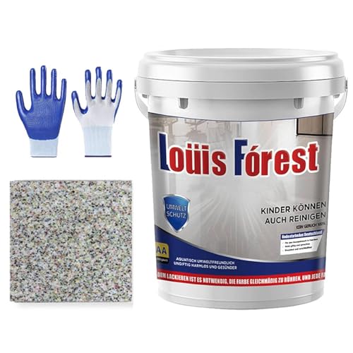 Yuhaidzsw Louis Forest Epoxid-Bodenfarbe, Epoxid-Bodenfarbe, Epoxid-Farbsand, selbstnivellierende Beschichtung, Hochglanz-Marmor-Effekt, Epoxidbodenbeschichtung (bunt, 0,5 Liter) von Yuhaidzsw