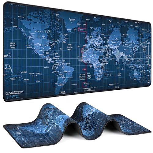 Mauspad Gaming - Schreibtischunterlage für Tastatur und Maus - Großes Mauspad für Schreibtisch, Mauspad (80 x 30 cm) mit rutschfester Unterseite, Schreibtischunterlage für Gaming, Büro und Zuhause von Yuhijoy