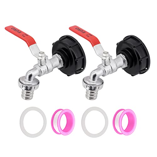 Yuhtech 2 Stück IBC-Tankadapter 3/4" Gewindeanschluss Legierung Ersatz-Ventilanschlussteile für S60X6 IBC-Wasserspeichertank oder Schlauchanschluss von Yuhtech