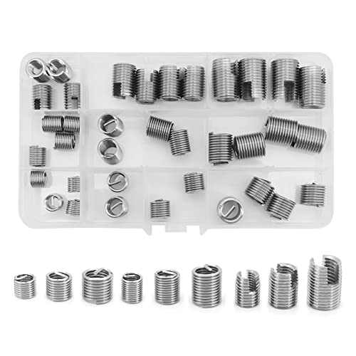 Yuhtech 36 Pcs Selbstschneidender Gewindeeinsatz M8 M10 M12 Edelstahl Gewindeeinsatz Gewinde Verstärken Repair Tool von Yuhtech