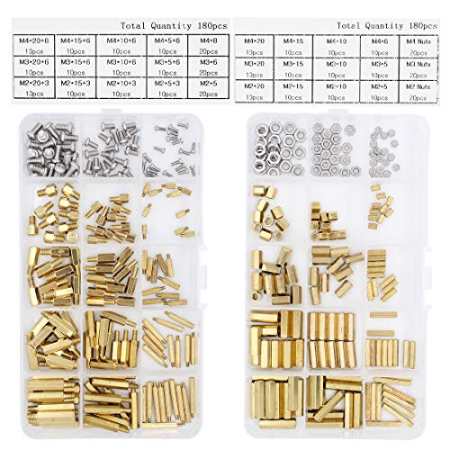 Yuhtech 360 Pcs Standoff Messing Sechskant Spacer Schrauben Abstandshalter Nuss Sortiment Kit M2 M3 M4 Yuhtech 360 Pcs Standoff Messing Sechskant Spacer Schrauben Abstandshalter Nuss Sortiment Kit M2 M3 M4 von Yuhtech