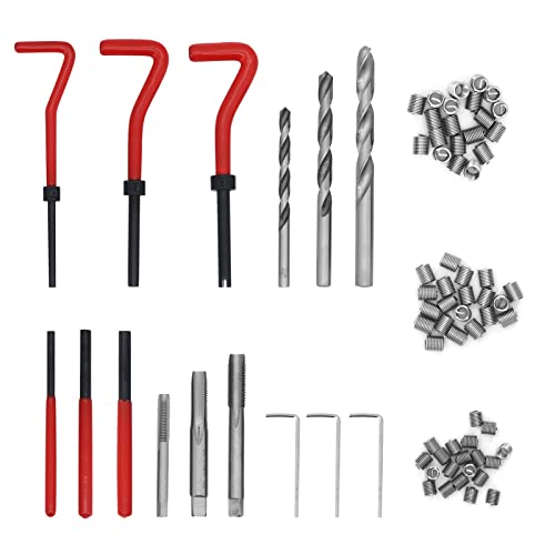 Yuhtech 75 Pcs Gewindereparatursatz Gewinde-Reparatursatz M6 M8 M10 Gewinde-Reparatur-Satz Gewindereparatur Gewinde Reparatur Satz von Yuhtech