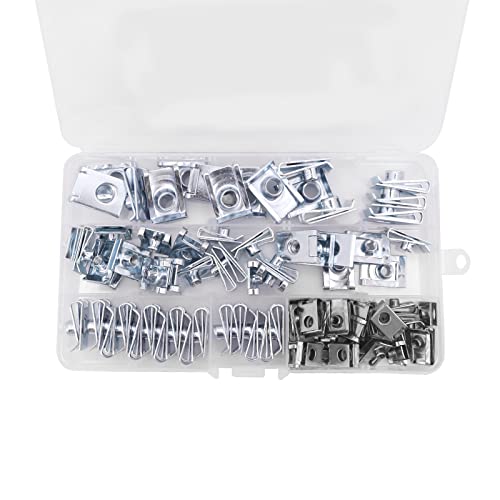 Yuhtech 80 Pcs 4 Größe Gewinde Clip Mutter Set M4 M5 M6 M8 Schnappmutter Set Auto Befestigung Clips für Auto Kraftfahrzeuge Haushaltsgeräte Yuhtech 80 Pcs 4 Größe Gewinde Clip Mutter Set M4 M5 M6 M8 Schnappmutter Set Auto Befestigung Clips für Auto Kraftfahrzeuge Haushaltsgeräte von Yuhtech