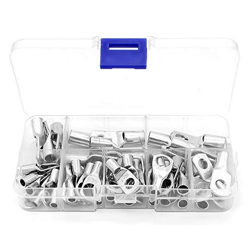 Yuhtech Ring Lug Terminals Kit, Drahtanschlussklemme Kabelschuhe Autobatterie SC Terminalsatz Yuhtech Ring Lug Terminals Kit, Drahtanschlussklemme Kabelschuhe Autobatterie SC Terminalsatz von Yuhtech