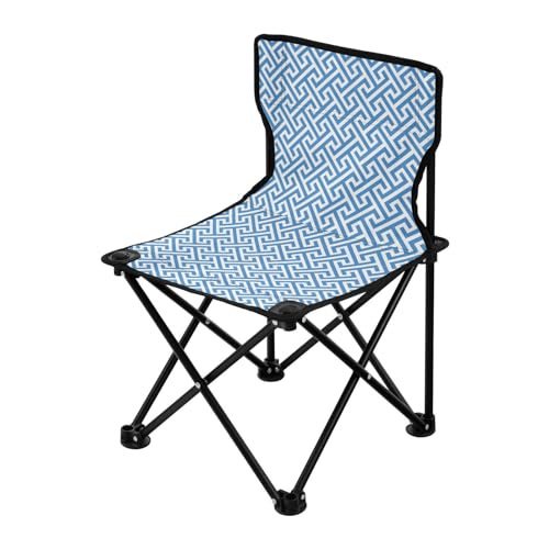 Faltbarer Ultraleichter Campingstuhl Dekorativ Blau Ultraleicht Strandstühle für Erwachsene mit Tragetasche Eisangelstuhl mit Rückenlehne für Picknick Sport von Yuiboo