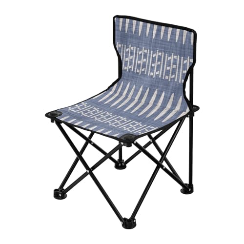 Yuiboo Faltbarer Campingstuhl Französisches Bauernhaus Blau Ultraleicht Faltbarer Stuhl mit Tragetasche Eisangelstuhl mit Rückenlehne für Angeln im Freien von Yuiboo