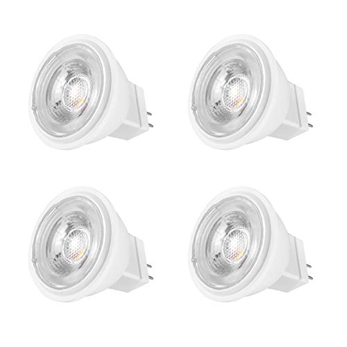 YUIIP GU4 Lampe 4W Warmweiß 3000K – Ersatz für 20W-40W Halogen, MR11 Größe, AC/DC 12V, Nicht Dimmbar, 38° Abstrahlwinkel, 390 Lumen, 4er Pack von YUIIP