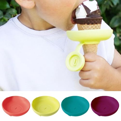 4Pcs Drip Free Popsicle Holder, Ice Lolly Holder, No Drip Popsicle Holders, Mess-Free Ice Pop Stick Holder, Silicone Ice Pop Holder, Reusable Kids Ice Cream Holder for Summer Pool Party (4 Stücks) von Yuiopmo