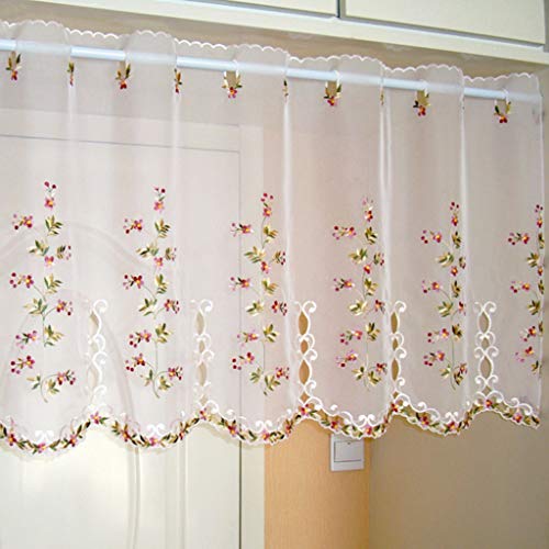 Yujiao Mao 2er Pack Halbtransparent Besticke Bunt Blumen Scheibengardine Küchen Vorhang Tür Gardine J15 HxB 30cmx150cm+90cmx150cm Yujiao Mao 2er Pack Halbtransparent Besticke Bunt Blumen Scheibengardine Küchen Vorhang Tür Gardine J15 HxB 30cmx150cm+90cmx150cm von Yujiao Mao