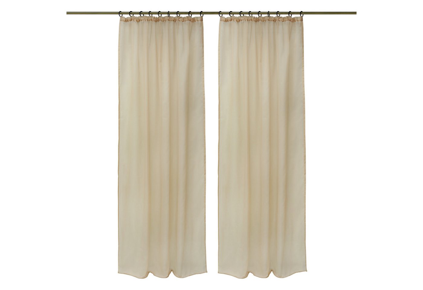 Yujiao Mao Gardine Uni, Kräuselband (1 St), transparent, Uni Voile, Minimalismus Wohnzimmer von Yujiao Mao