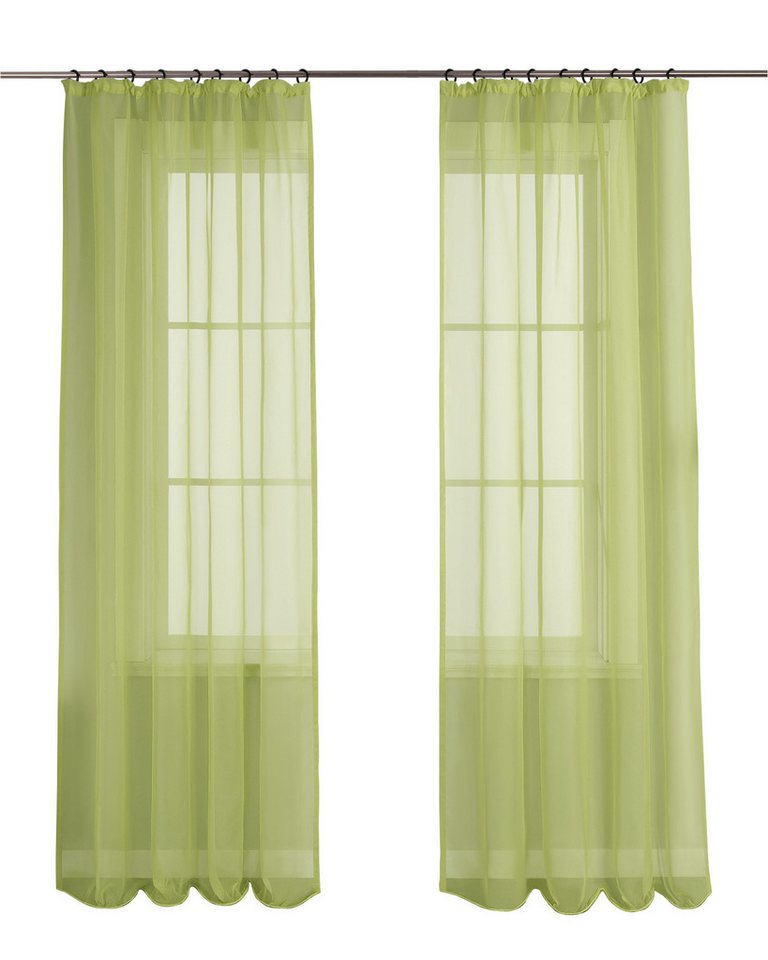 Yujiao Mao Gardine Uni, Kräuselband (1 St), transparent, Uni Voile, Minimalismus Wohnzimmer von Yujiao Mao