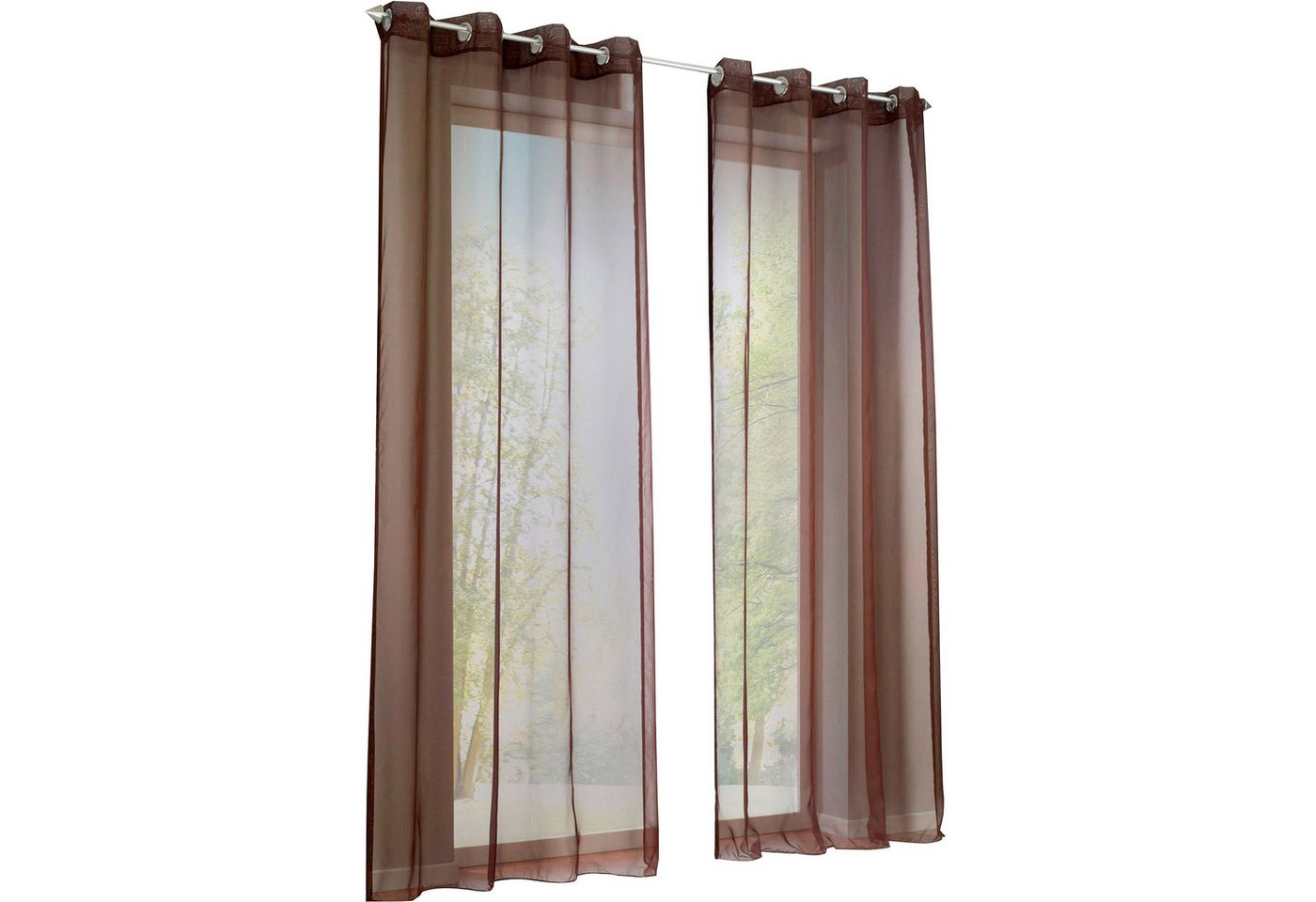 Yujiao Mao Gardine Uni, Ösen (1 St), transparent, Voile mehrfarbiger Univorhang von Yujiao Mao