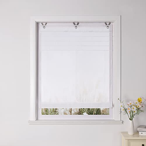 Yujiao Mao Uni Raffrollo Ösenrollo Kessy Biese transparent Voile Rollos 1er-Pack B*H 60 * 140cm Weiß Yujiao Mao Uni Raffrollo Ösenrollo Kessy Biese transparent Voile Rollos 1er-Pack B*H 60 * 140cm Weiß von Yujiao Mao