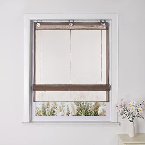 Yujiao Mao Raffrollo Ösenrollo Kessy Biese transparent Voile Rollos Kaffee B*H 120 * 130cm von Yujiao Mao