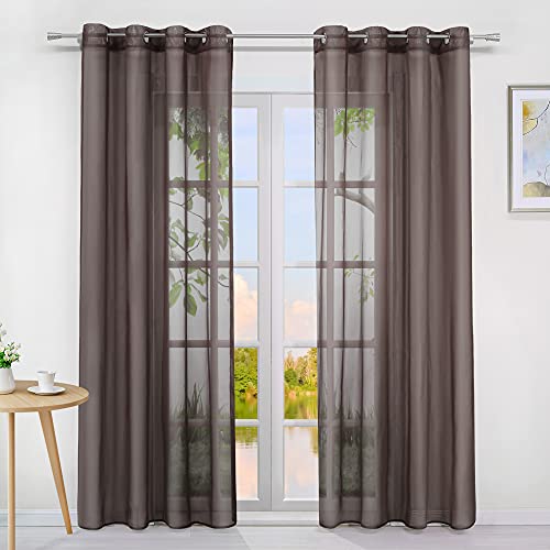Yujiao Mao Voile Vorhang Ösen Gardinen Schal Uni Transparent Ösenvorhang 1er-Pack BxH 140x175cm Braun Yujiao Mao Voile Vorhang Ösen Gardinen Schal Uni Transparent Ösenvorhang 1er-Pack BxH 140x175cm Braun von Yujiao Mao