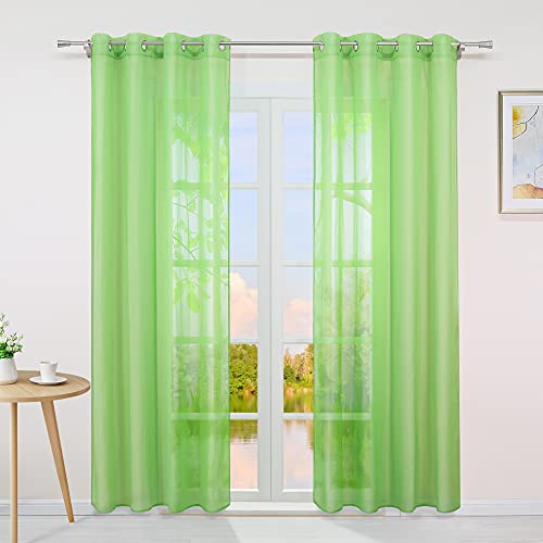 Yujiao Mao Voile Vorhang Ösen Gardinen Schal Uni Transparent Ösenvorhang 1er-Pack BxH 140x225cm Grün Yujiao Mao Voile Vorhang Ösen Gardinen Schal Uni Transparent Ösenvorhang 1er-Pack BxH 140x225cm Grün von Yujiao Mao