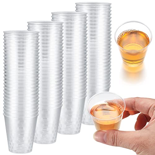Yukaiwn 100 Stück Plastik Schnapsgläser, 3cl/30ml Kunststoff Wiederverwendbare Shotgläser, Trinkbecher, Plastikbecher Wiederverwendbarer, für Partys, Weihnachten von Yukaiwn